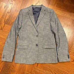 Nordstrom Blue-Gray Linenblend Blazer